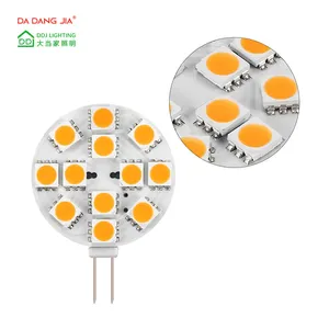 G4 3W LED बल्ब 12V 24V 250Lumen डिमेबल कैबिनेट लाइट RV डोम पक लैंडस्केप लाइट के लिए G4 JC बाई-पिन फ्लैट डिस्क लैंप को फिक्स्चर कर सकती है