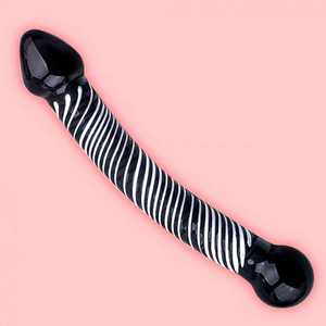 Elegante Varita de Masaje Curva de Vidrio Negro para Uso Adulto, Dispositivo Completo para el Placer Femenino, Manual de Instrucciones, Caja de Empaque Minorista - Product Image 1