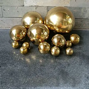 מפעל נירוסטה חלול כדור עם זהב גלוון גימור