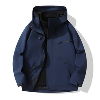 Blouson Bomber Unisexe Topgear d'extérieur 3-en-1 Imprimé Logo Cœur Motif Imperméable Rembourré Coton Vêtement de Travail