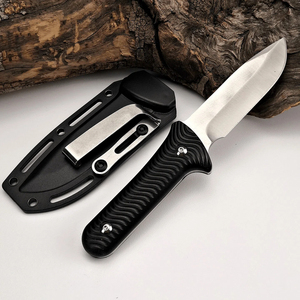 Sharp outdoor straight knife portable household fruit cutting wilderness survival integrated keel straight knife with K sheath - Product Image 2