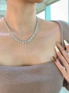 Collier tennis en or pur 18 carats Xinfly, forme cœur, diamant naturel 3,0 carats - Product Image 5