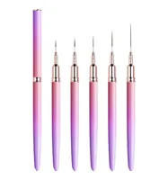 Produk Profesional Salon Kuku Set Kuas Nail Art Nilon pada Kit Pena Gambar Bunga Lem Kuku untuk Seni Kuku