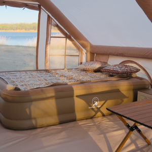 Tente de glamping gonflable portable luxueuse pour 3-4 personnes, double couche Oxford, imperméable, coupe-vent, résistante aux UV, durable et ventilée - Product Image 6