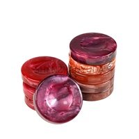 Pions de backgammon de remplacement en résine marbrée bordeaux de 1,75 pouce avec plateau de rangement pour les pions