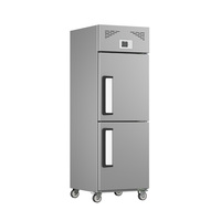 Équipement de Congélation Réfrigérateur en Acier Inoxydable Double Portes pour Projets de Cuisine