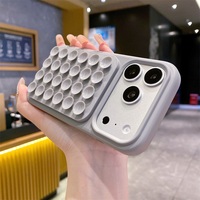 Coque de téléphone 3D en silicone avec ventouse magnétique pour iPhone 18 Pro Max 17 16 15 14 13 Pro, accessoires de téléphone portable 2-en-1
