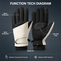 Gants de ski unisexes personnalisés avec logo, imperméables, coupe-vent, chauds et antidérapants pour les sports de neige en plein air