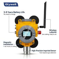 Détecteur de gaz sans fil à piles Otywell avec structure à double cavité, alarme sonore et lumineuse intégrée et capteur modulaire