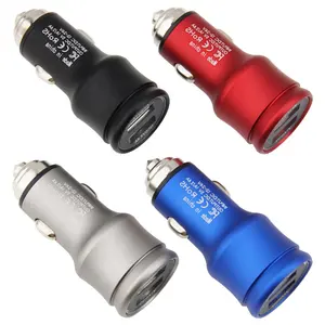 Portable Car Phone Charger 2.4A 1A 2 Port Dual USB Fast Car Charger Adapter Charging For iPhone Samsung Phone Tablet Accessory