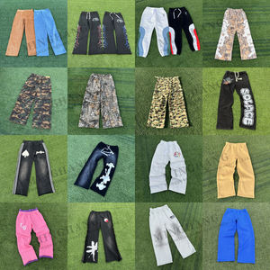 רגל רחב היפ הופ הדפסה אישית לוגו mens ללבוש מכנסיים רופף מכנסיים בייגי צרפתי טרי לגברים - Product Image 6