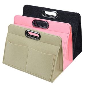 Sac de maquillage intérieur en feutre grande capacité, certifié BSCI, sac de rangement cosmétique en feutre, sac fourre-tout tendance en feutre - Product Image 1