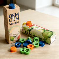 Bouchons de bouteilles de lait en PP de qualité alimentaire Helicap 23, résistants aux fuites, pour boissons, jus, cartons, fermetures écologiques en plastique