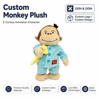 Fabricant B2B de jouets en peluche Singe Pyjama, Vente en gros, Personnalisation OEM ODM, Production de masse, Approvisionnement direct usine