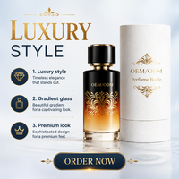 Flacon de parfum en verre ambré dégradé élégant avec logo personnalisé, 25 ml, 30 ml, 50 ml, 100 ml, flacon vide pour vaporisateur de parfum, emballage cosmétique