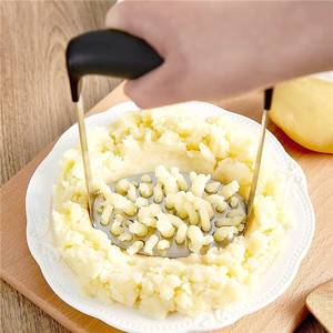 Soft Handle Manual Stainless Steel Potato Masher for Kitchen Cooking Food Grade Reusable Hand Wash Only for Carrots Garlic Beans - Product Image 6