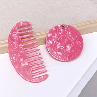 Miroir de poche en acrylique écaille de tortue de 4 mm d'épaisseur avec logo personnalisé, miroir de toilette portable et ensemble peigne