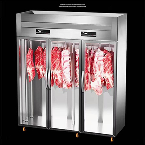 Tủ trưng bày thịt dọc thương mại Thiết kế treo với thiết bị làm lạnh an toàn Tủ đông thịt tươi hiển thị chua - Product Image 3