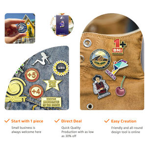 Broches de Solapa Metálicos Personalizados de la Francmasonería, con Impresión UV Tradicional, Chapados en Oro, Insignias Masónicas Esmaltadas - Product Image 3