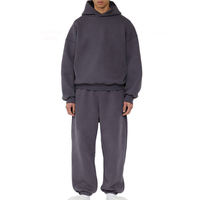 Survêtement Personnalisé pour Homme, Ensemble Jogging Brodé avec Hoodie et Pantalon de Survêtement Ample pour Unisexe