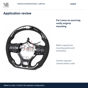 Volant en fibre de carbone pour Lexus ES, configuration sélectionnée avec centre ouvert LESCF - Product Image 4