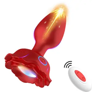 2023 Wholesale male remote control rose anal vibrator vibrating anal plug men anal vibrator