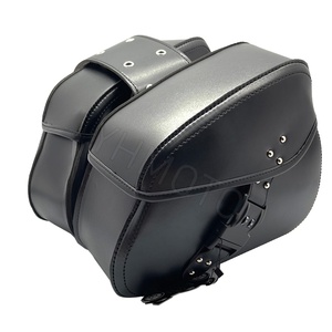 Für Kawasaki Z900RS W800 Suzuki <span class=keywords><strong>SV650X</strong></span> Universelle Motorrad-Leder-Satteltasche mit Zahlenschloss Links Rechts Satteltaschen-Set - Product Image 1