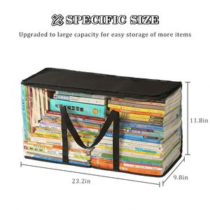 Sacs de rangement pliables en PVC transparent grande capacité pour protéger les livres de la poussière et organiser leur collection - Product Image 2