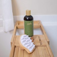 Brosse en bambou pour masser le cuir chevelu, exfoliant pour la tête avec poils en silicone, brosse à shampooing, produit très vendu
