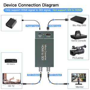 Convertisseur HDMI vers SDI, HDMI vers 3G-SDI/HD-SDI, convertisseur audio intégré, convertisseur SDI 2 voies, adaptateur de sortie SDI double, prend <span class=keywords><strong>en</strong></span> charge <span class=keywords><strong>1080P</strong></span> - Product Image 6