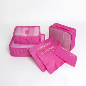 Travelsky, персонализированные водонепроницаемые полиэстеровые упаковочные кубики, 6 шт., дорожный Органайзер, сумка для чемодана
