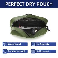 Sac banane étanche portable multi-usages avec compartiment en maille pour SUP, plongée, pêche, jet ski, plage, camping et voyages