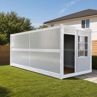 Maison conteneur pliable en X à faible coût, panneau sandwich, artisanale, extensible, pliable, portable, à plat, avec structure en acier pour les travailleurs