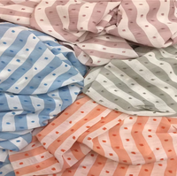 Tissu en Georgette de Crêpe à Rayures Bicolores en Chiffon Cationique, Jacquard à Pois et Gaze Brûlée en Soie