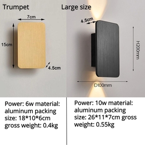 Lampada da <span class=keywords><strong>Parete</strong></span> Nordica Minimalista in Alluminio Spazzolato con Illuminazione Su e Giù <span class=keywords><strong>per</strong></span> Hotel, Camera da Letto, <span class=keywords><strong>Soggiorno</strong></span> e <span class=keywords><strong>Parete</strong></span> di Sfondo - Product Image 3