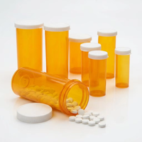 Frasco de Plástico con Tapa a Presión para Medicamentos, Contenedor de Plástico para Almacenamiento de Píldoras y Cilindros de Medicina