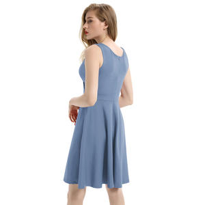 Grace Karin-vestido acampanado de Color liso sin mangas para mujer, vestido acampanado Vintage para fiesta de verano - Product Image 2