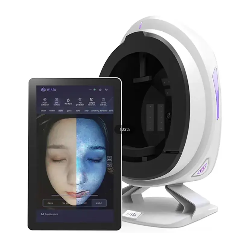 Profesyonel dijital sihirli 3D cilt analizörü yüz makinesi cilt analizi tarayıcı i Pad yüz cilt analiz makinesi