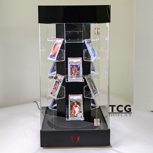 TCG Magasin personnalisé Acrylique LED Vitrine Conception rotative Affichage Sac de cartes <span class=keywords><strong>Pokemon</strong></span> Carte de sport <span class=keywords><strong>PS</strong></span> a Level Stockage de cartes - Product Image 3