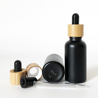 LANJING Flacon compte-gouttes en verre de 10ml 30ml avec couvercle en bois et bambou