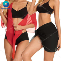 Pareo Falda Personalizada para Playa, Estampado Digital, Estilo Hawaiano, Sarong, Traje de Baño de Secado Rápido, Spandex/Poliéster, 1 Pieza, OEM