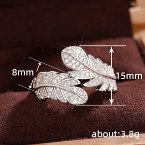 Anello Ispirato alle Fate delle Piume per Donne, Elegante Gioiello da Dito Fantasioso e alla Moda - Product Image 5