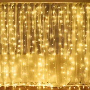 Factory Outlets LED 8 Modes Hanging Fairy Window Curtain String Lights For Wedding Birthday Party Decor