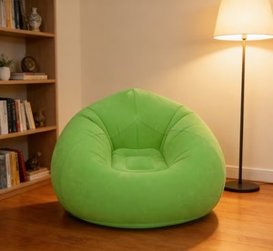 <b>Inflatable</b> <b>Sofa</b> Air Couch Portable Outdoor Camping Beach Chair Modern Lazy PVC Flocking Bean Bag - Product Image 5