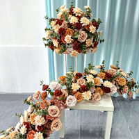 Boule de fleurs artificielles couleur marron automne, décoration florale pour mariage, événement, anniversaire, centre de table