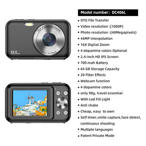 กล้องดิจิตอลสำหรับเด็กขนาด 2.4 นิ้ว 48MP ถ่ายภาพน่ารักสำหรับการเดินทาง ความละเอียดวิดีโอ 1080p เซ็นเซอร์ CMOS จับภาพยิ้ม จดจำใบหน้า น่ารัก - Product Image 3
