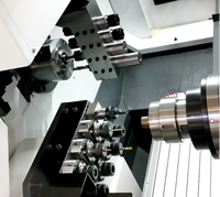 Tour CNC à lit incliné haute performance SL205, type suisse multi-axes, automatique, avec double broche