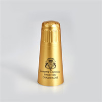 Offre Spéciale populaire champagne capsules d'aluminium de bouteille de vin cou feuille