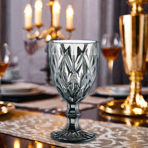 Cristalería DE BODA vintage ecológica 240ml/300ml para champán azul ámbar agua <span class=keywords><strong>copas</strong></span> de vino conjunto 240ml 300ml azul cristalino - Product Image 6