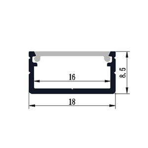 L'usine fournit directement les LED montées en surface anodisent le profil d'alliage d'aluminium 18*8.5mm - Product Image 3